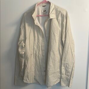 Off white/yellow Button-Up Shirt Men’s XXL Dress Shirt Joseph Abboud